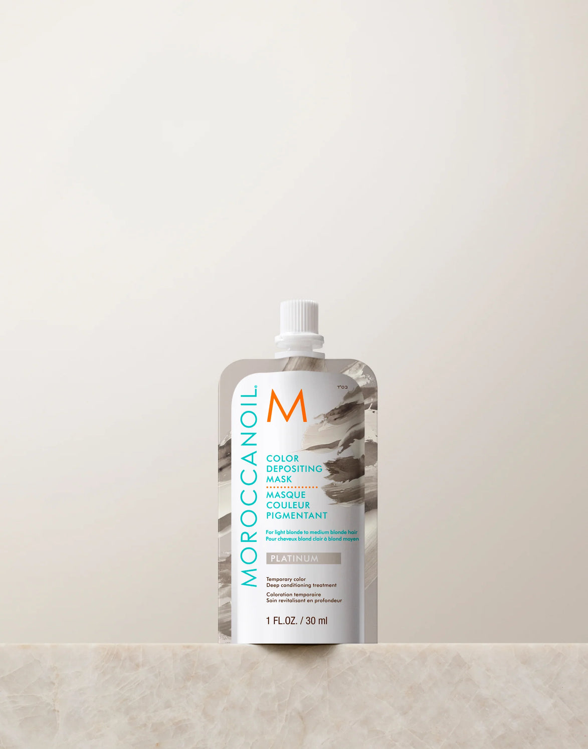 Moroccanoil Color Depositing Gentle Nourishing Mask Without Permanent Colour Pigments Platinum 30 Ml
