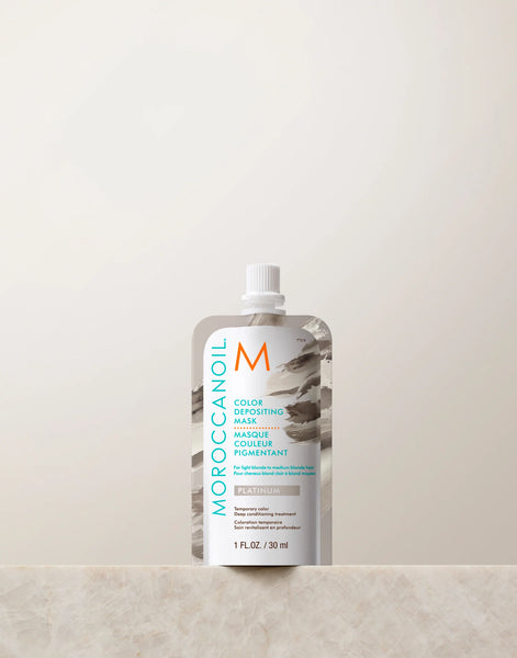 Moroccanoil Color Depositing Gentle Nourishing Mask Without Permanent Colour Pigments Platinum 30 Ml