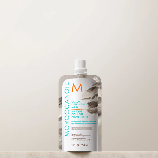 Moroccanoil Color Depositing Gentle Nourishing Mask Without Permanent Colour Pigments Platinum 30 Ml