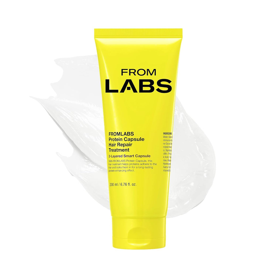 FROMLABS Protein Capsule Hair Repair Treatment, 3-Minute Keratin Hair Mask & Deep Conditioner for Damaged, Repair & Strengthen, Instant Detangling, Anti-Frizz, Low-pH, Fine-Hair Safe, 6.76 fl oz