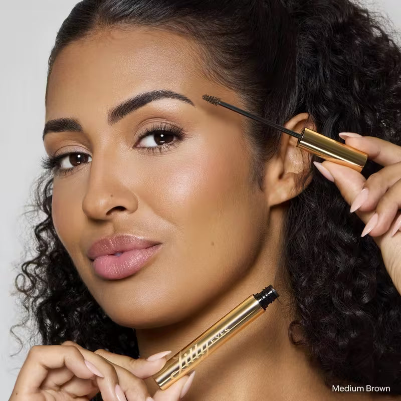 Lilly Lashes - Medium Brown All The Fills 3D Brow Tinted Fiber Gel