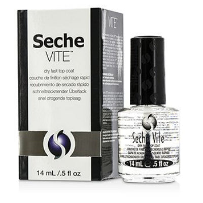 Seche Vite Dry Fast Solid Coating Durable Finish No Chip Nail Top Coat - 14ml Esmalte