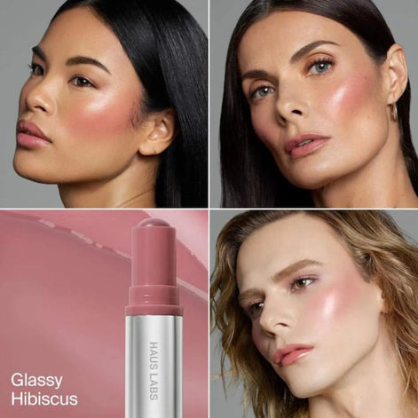 Haus Labs Color Fuse Longwear Hydrating Glassy Lip + Cheek Blush Balm Stick