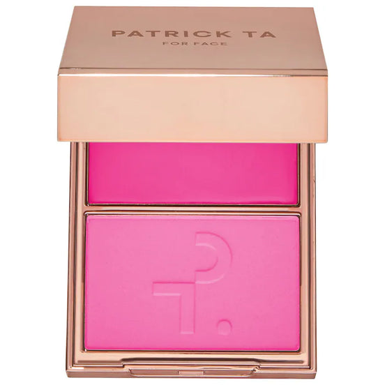 PATRICK TA BEAUTY Major Headlines Double-Take Crème & Powder Blush Duo in She's Giving (vibrant pink)