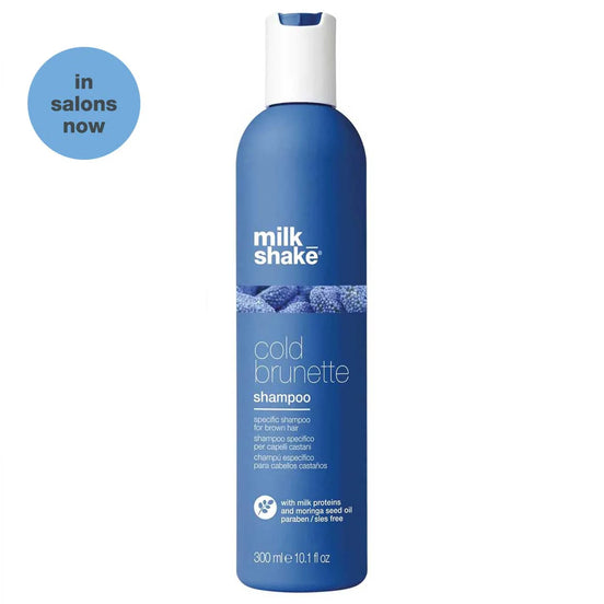 Milk Shake Cold Brunette Shampoo for Neutralising Brassy Tones for Brown Hair Shades 300 Ml