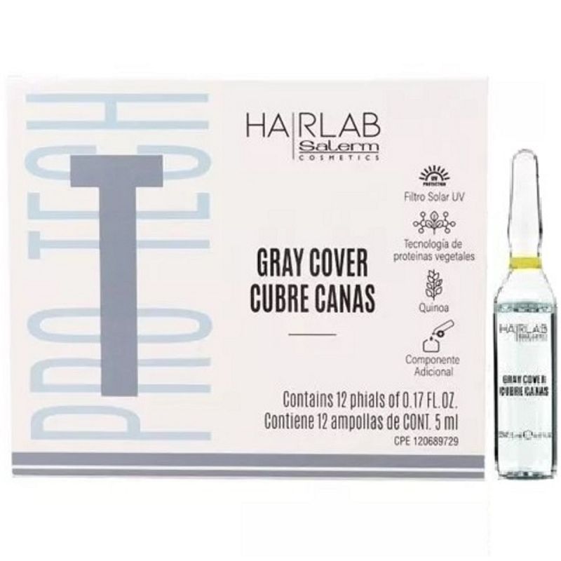 Salerm Gray Cover - ampollas cubridoras de canas x12