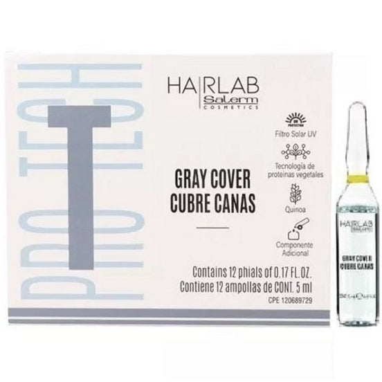 Salerm Gray Cover - ampollas cubridoras de canas x12